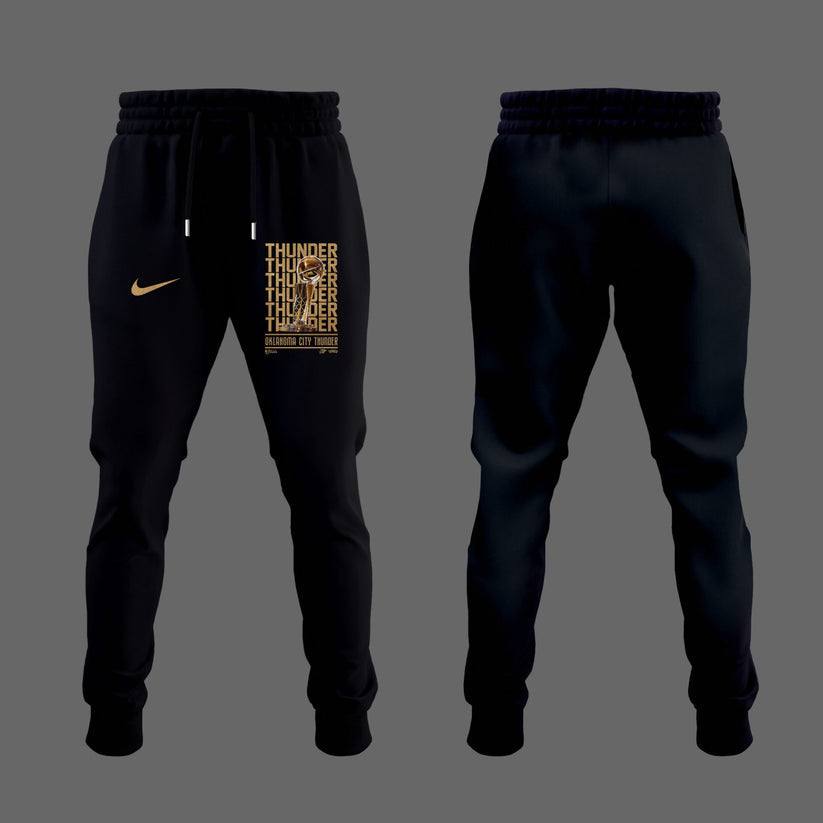 OKC THUNDER ON-COURT T-SHIRT 2025 Champions - OKC Thunder Won For City Shirt