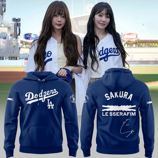 Los Angeles Dodgers x Sakura Hoodie-LL2509101003