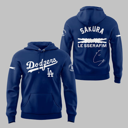 Los Angeles Dodgers x Sakura Hoodie-LL2509101003