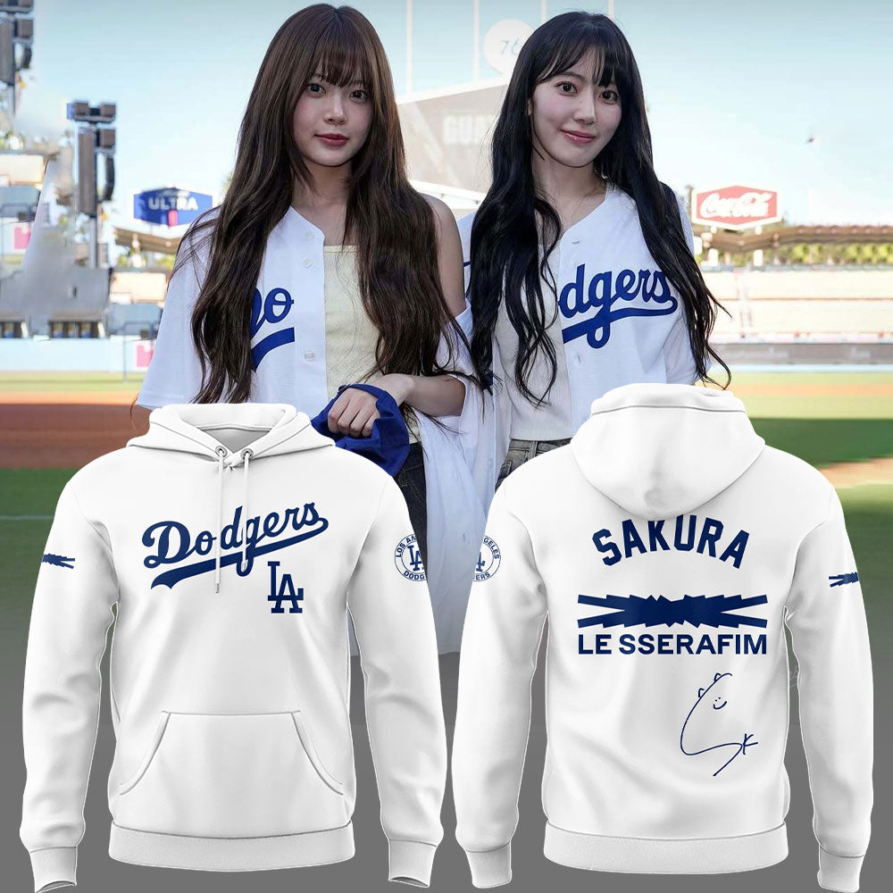 Los Angeles Dodgers x Sakura Hoodie-LL2509101004