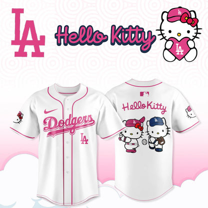 _ Los Angeles Dodgers Baseball Jersey – Hello Kitty Night Tee 2025