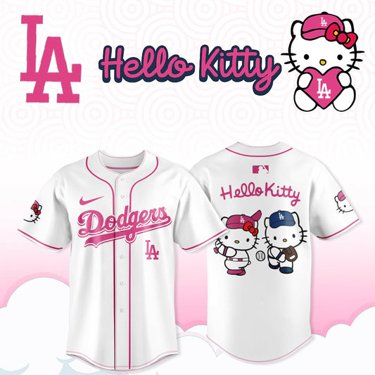 _ Los Angeles Dodgers Baseball Jersey – Hello Kitty Night Tee 2025