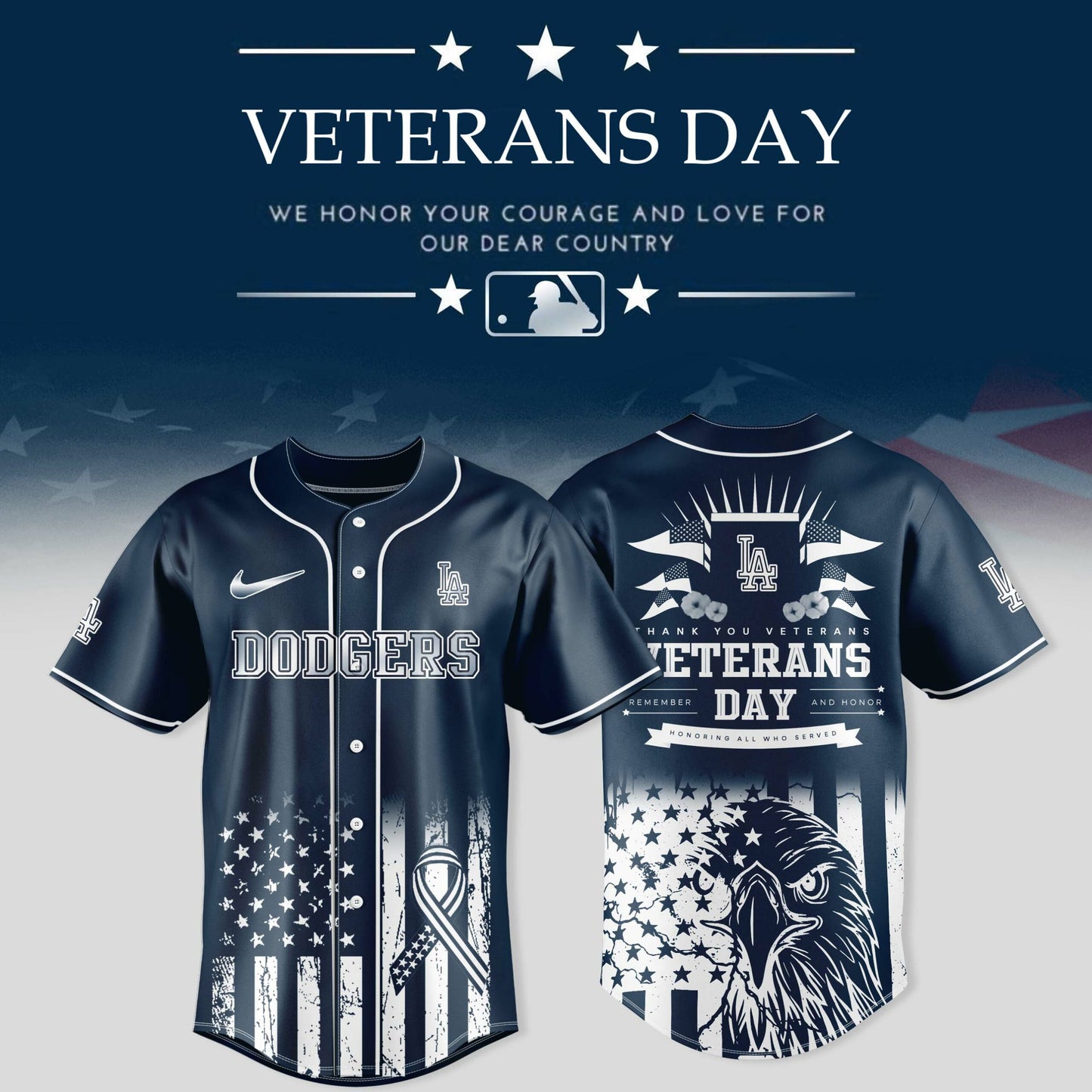 Los Angeles Dodgers Baseball Jersey x Veterans Day 2025