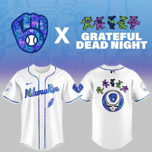 Milwaukee Brewers 2025 Grateful Dead Night Limited Jersey