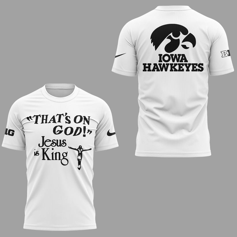 Limited Edition Hawkeye Football x JESUS WON 2025 Shirt
