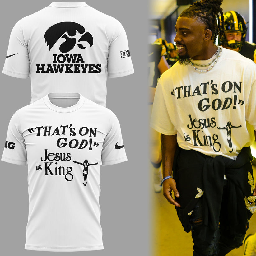 Limited Edition Hawkeye Football x JESUS WON 2025 Shirt