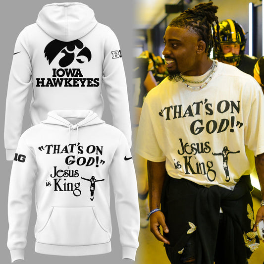 Limited Edition Hawkeye Football x JESUS WON 2025 Hoodie
