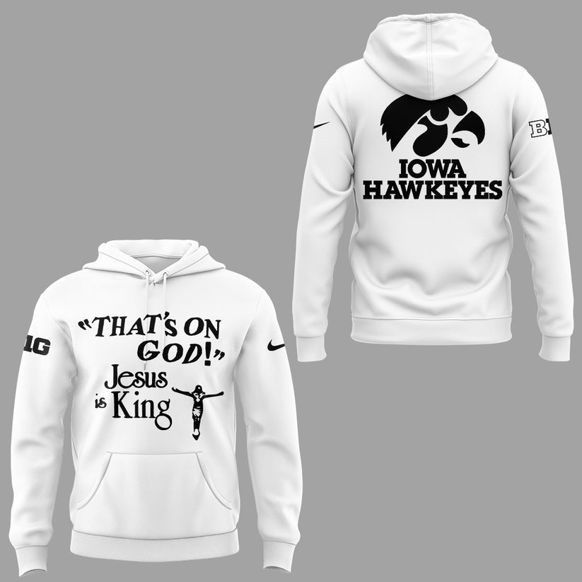 Limited Edition Hawkeye Football x JESUS WON 2025 Hoodie