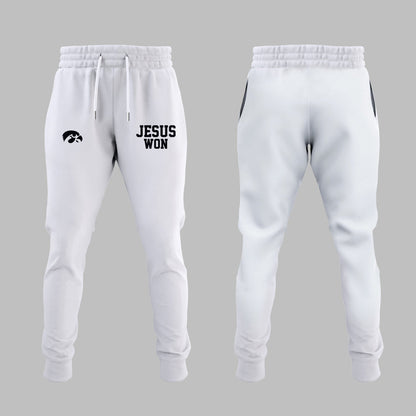 Limited Edition Hawkeye Football x JESUS WON 2025 Hoodie