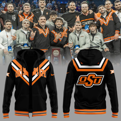 Limited Edition OSU Cowboy Wrestling Black Zip Hoodie-ND03262507