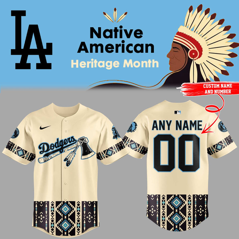 Limited Edition Dodgers x Native American Heritage Month 2025 Custom Jersey