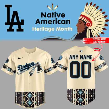 Limited Edition Dodgers x Native American Heritage Month 2025 Custom Jersey