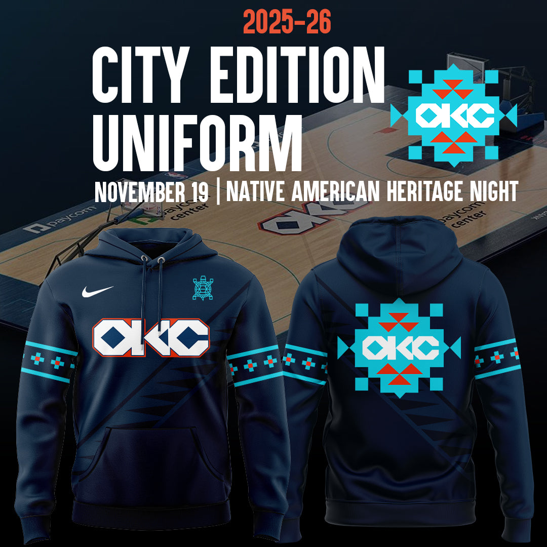 Exclusive OKC Basketball 2025-26 City Edition Hoodie-ND08222514