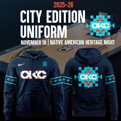 Exclusive OKC Basketball 2025-26 City Edition Hoodie-ND08222514