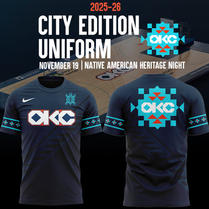 Exclusive OKC Basketball 2025-26 City Edition TShirt-ND08222517