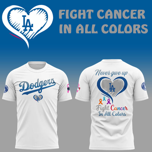 Limited Edition Dodgers Baseball Fight Cancer Night W TShirt-ND09122544