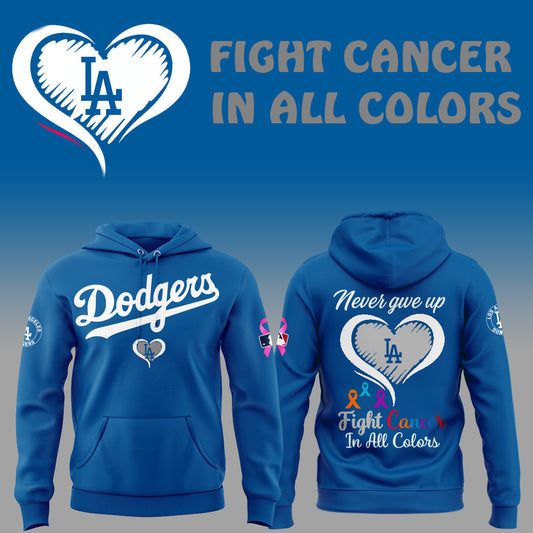 Limited Edition Dodgers Baseball Fight Cancer Night Hoodie-ND09122547