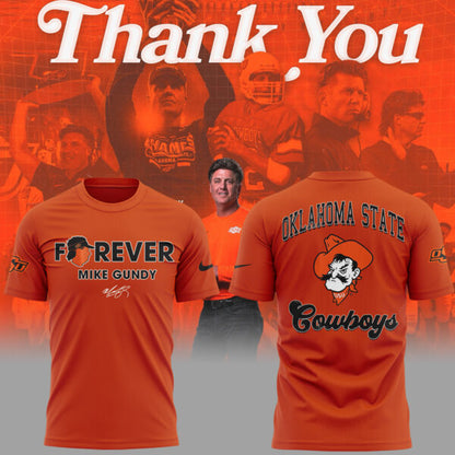 Limited Edition OSU FB Thank You For The Memories, Coach Mike Gundy T-Shirt-ND09242509