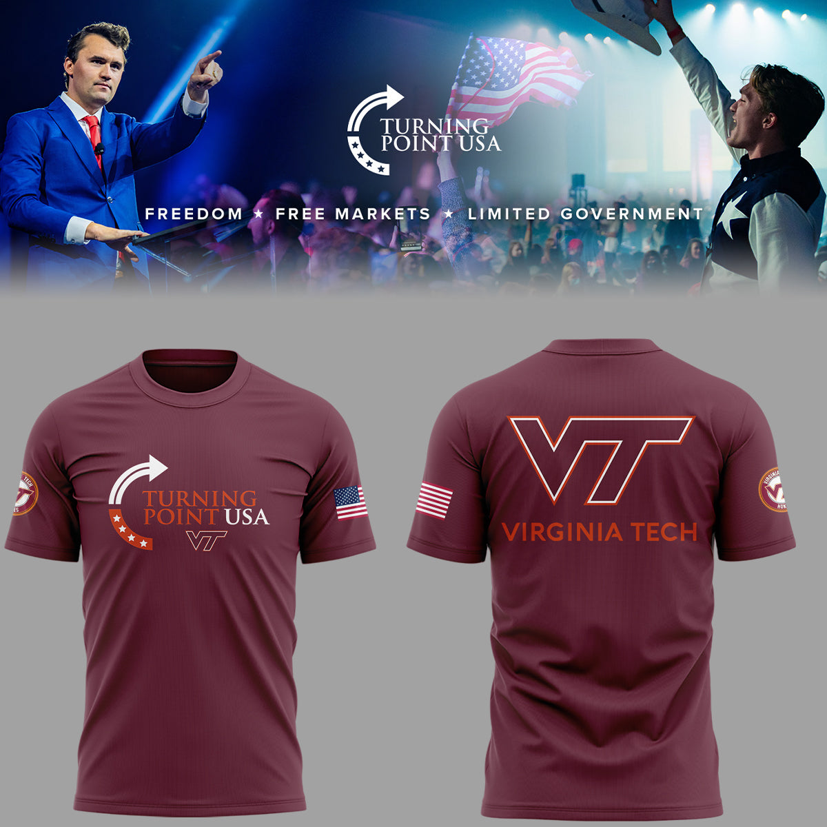 Limited Edition Virginia Tech x Turning Point USA Hoodie