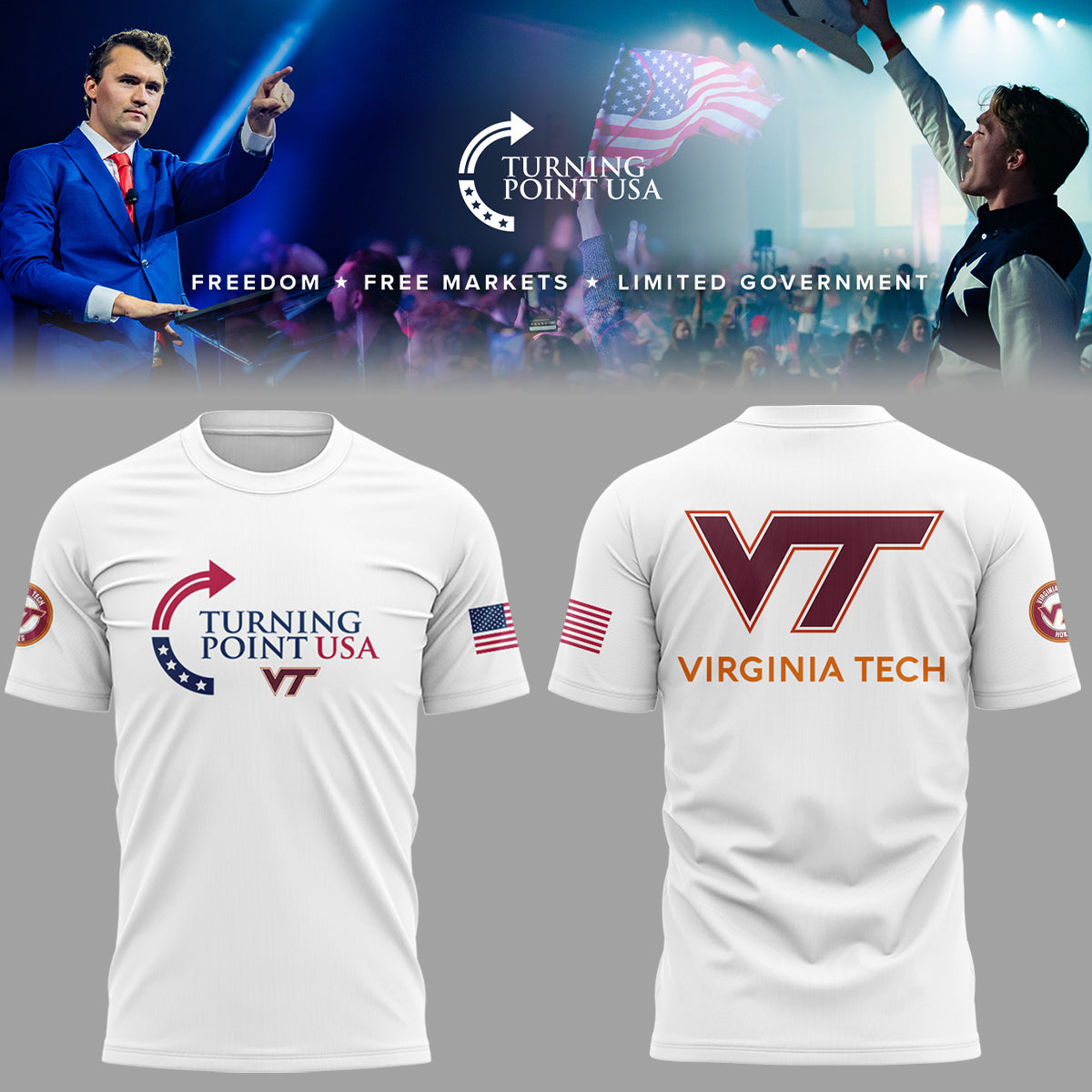 Limited Edition Virginia Tech x Turning Point USA Shirt