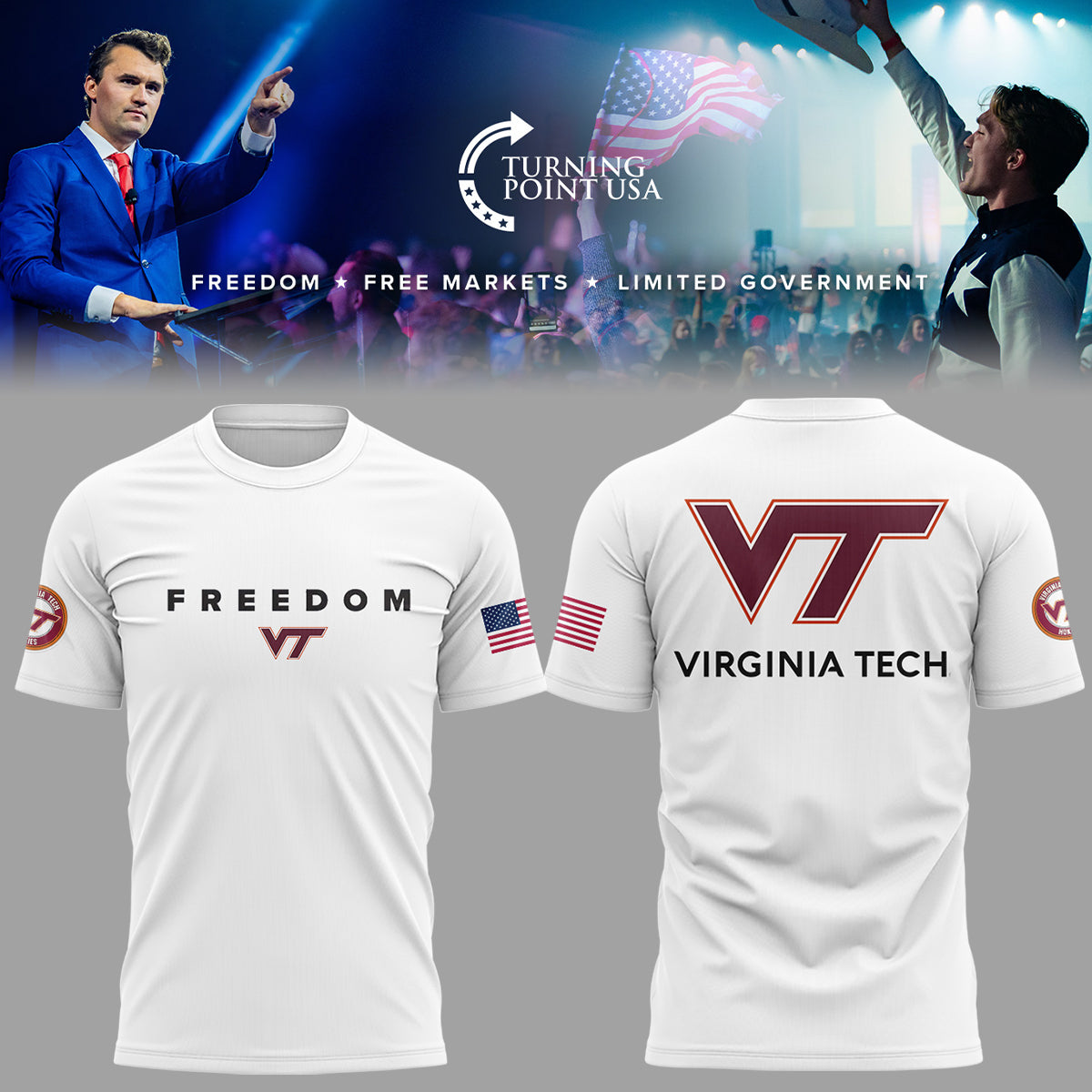 Limited Edition Virginia Tech x Turning Point USA Shirt