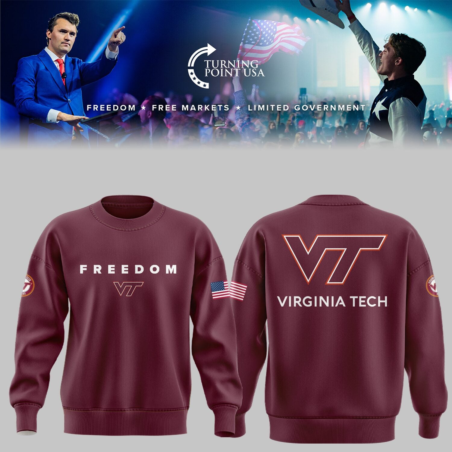 Limited Edition Virginia Tech x Turning Point USA Shirt