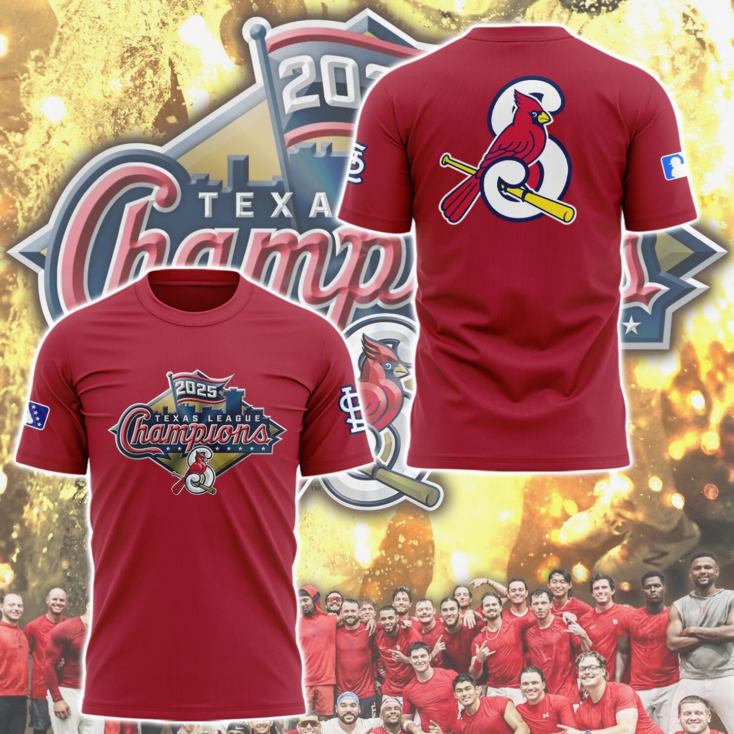 Limited Edition Sgf Cardinals 2025 Texas League champions Tshirt-ND09252538