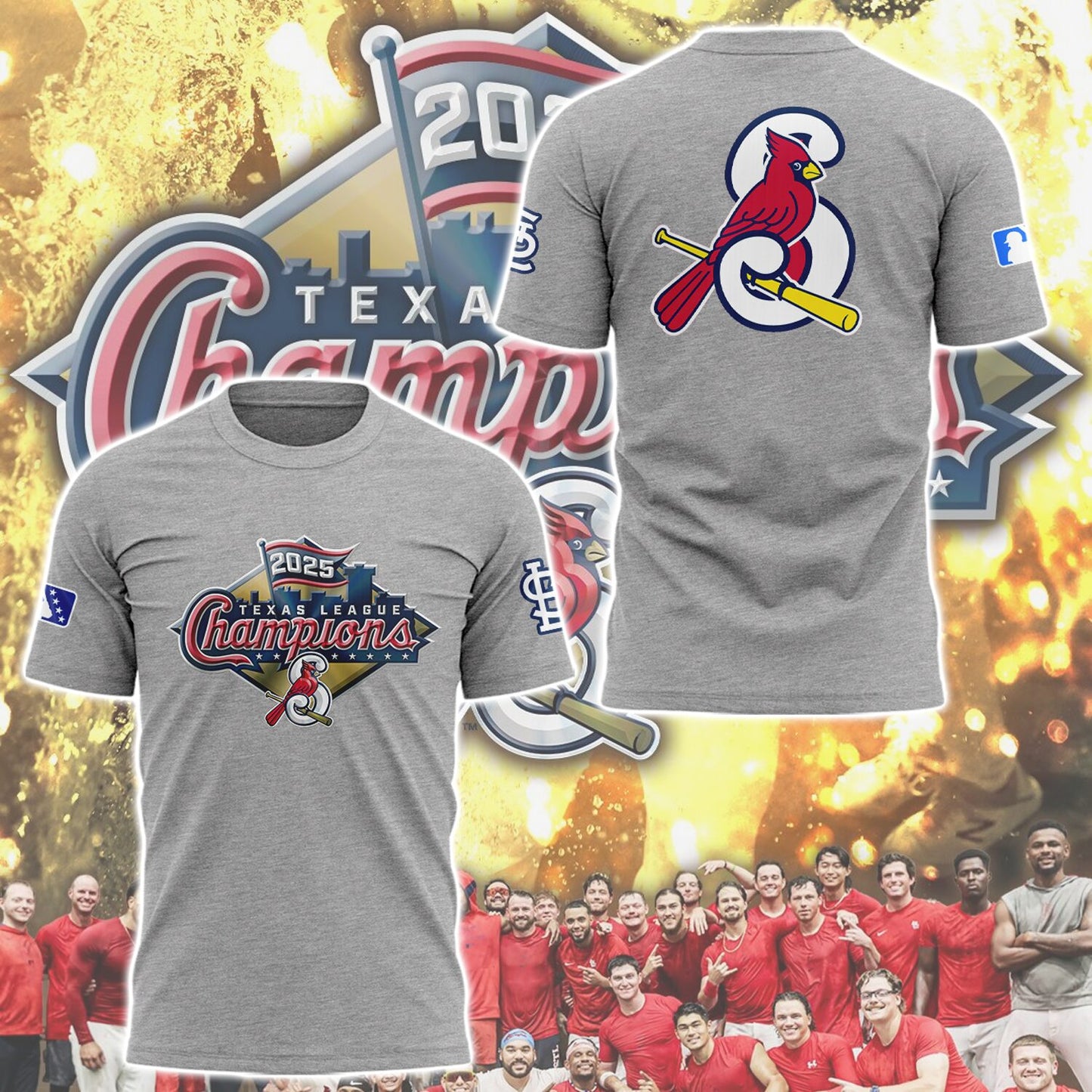 Limited Edition Sgf Cardinals 2025 Texas League champions Tshirt-ND09252541