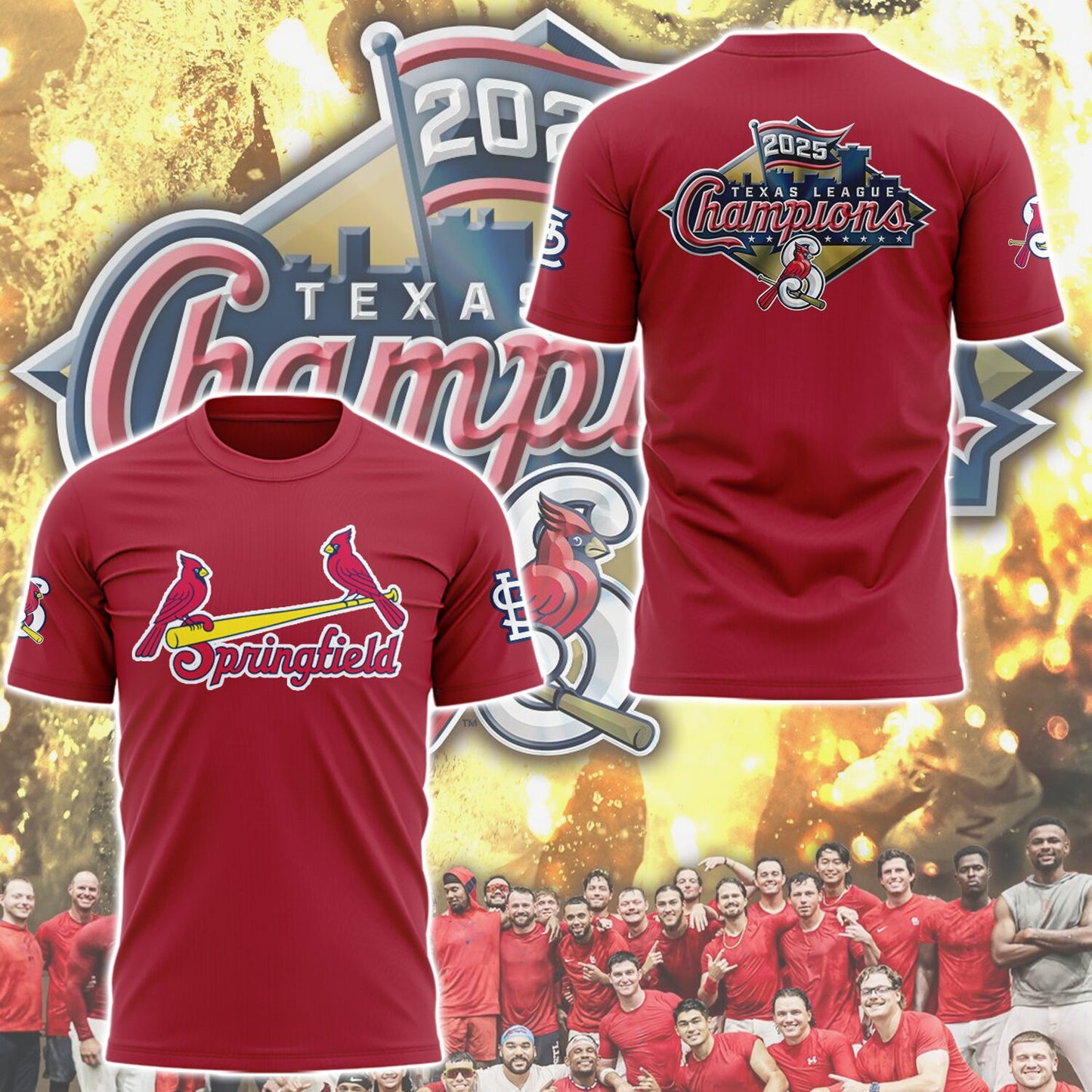 Limited Edition Sgf Cardinals 2025 Texas League champions Tshirt-ND09252547