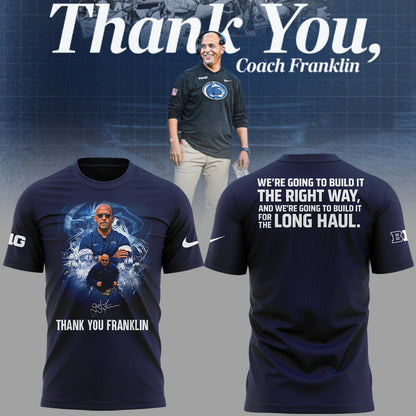 Limited Edition PSU Football Thank You Coach Flanklin T-Shirt