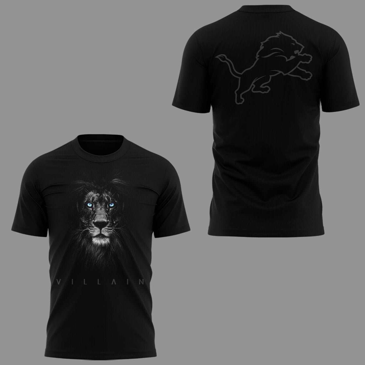 Limited Edition Detroit Lions VILLAIN Black T-Shirt