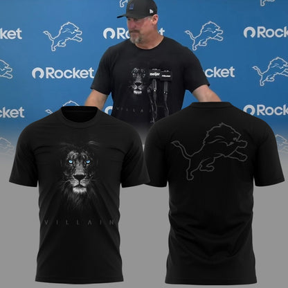 Limited Edition Detroit Lions VILLAIN Black T-Shirt