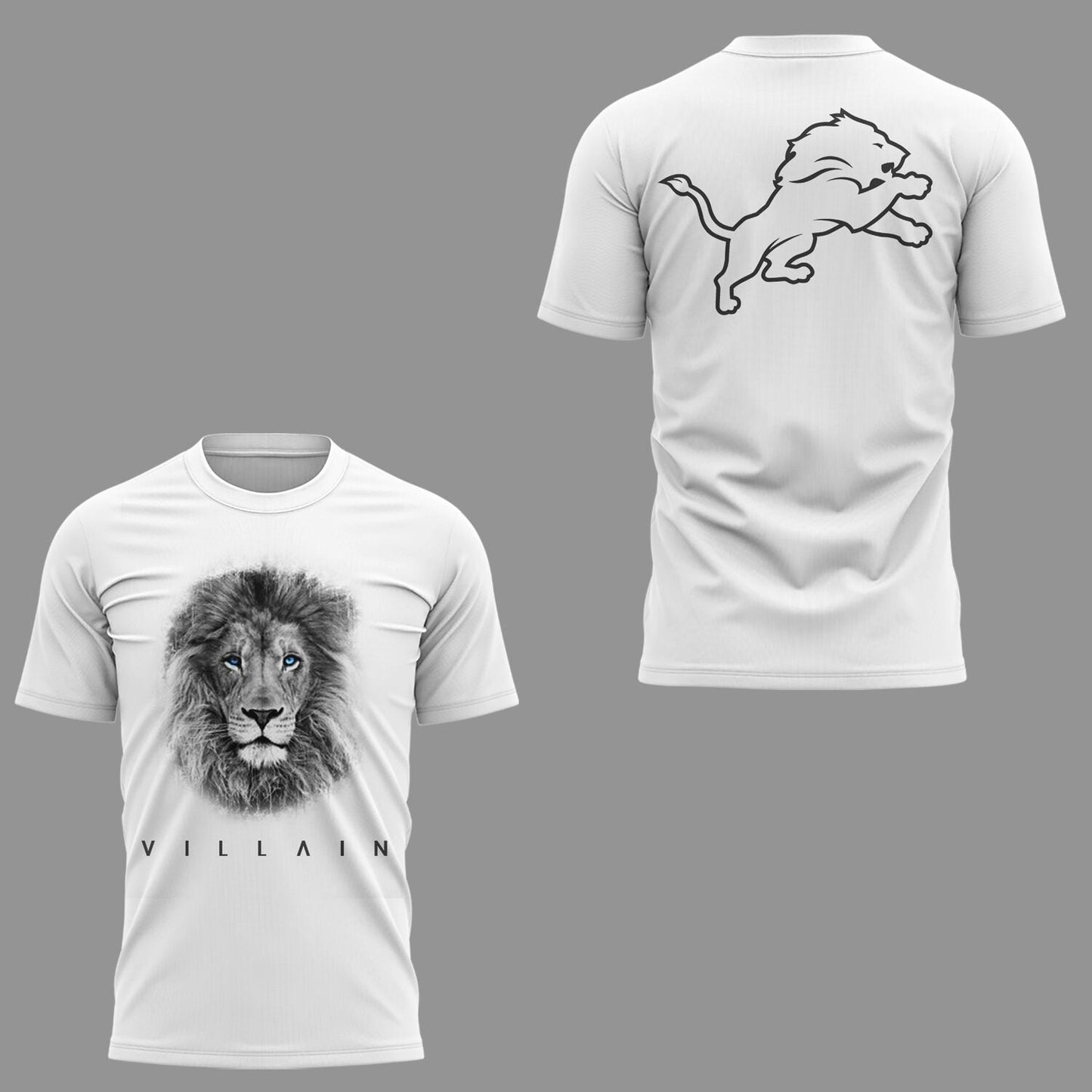 Limited Edition Detroit Lions VILLAIN White T-Shirt