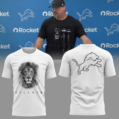 Limited Edition Detroit Lions VILLAIN White T-Shirt