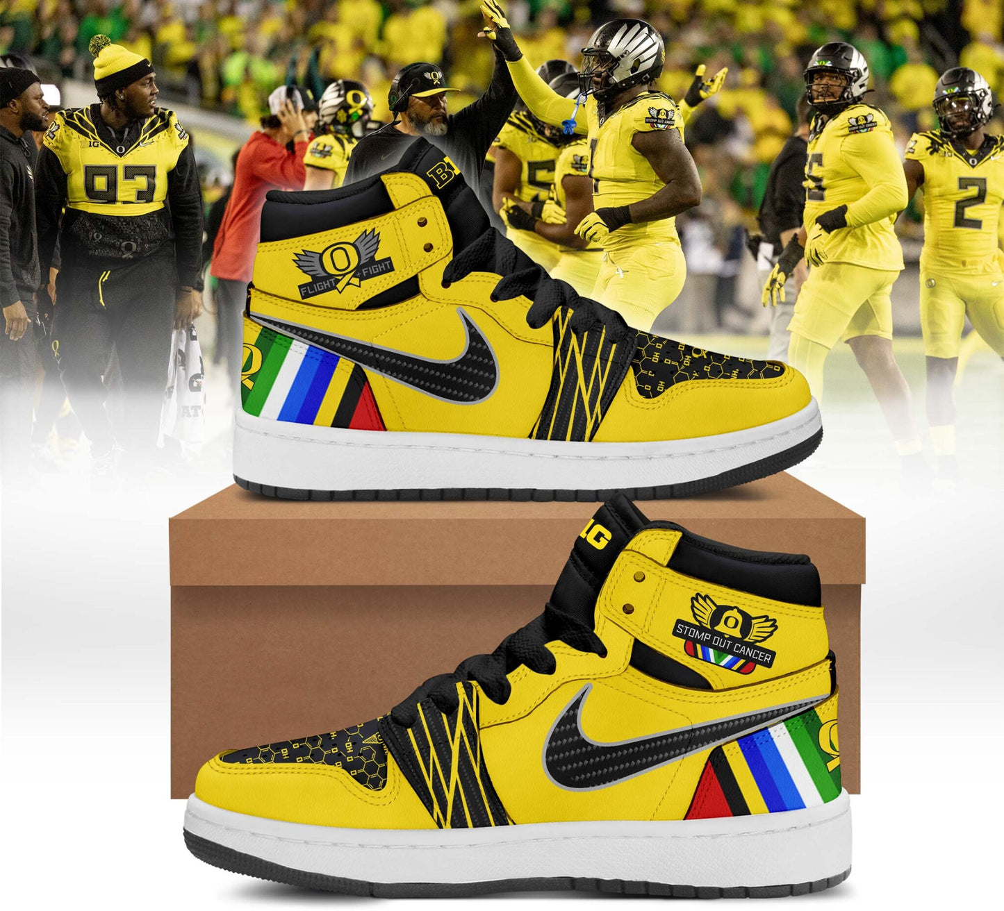Oregon Ducks “Stomp Out Cancer” JD1 Sneaker
