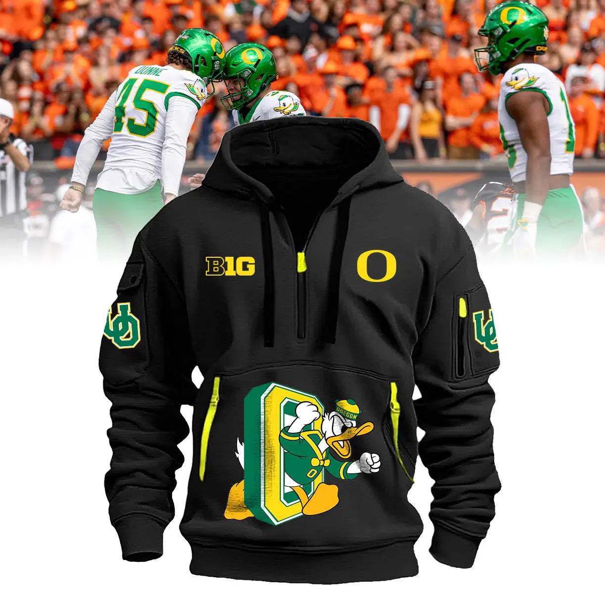 Oregon Ducks Football 2024 New Hoodie (Black)