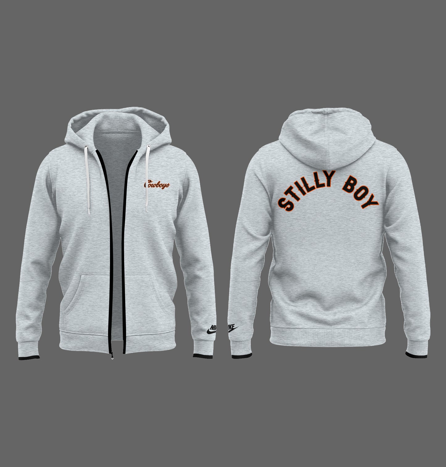 Limited Edition OSU Stilly Boys Gray Zip Hoodie-PA04052511