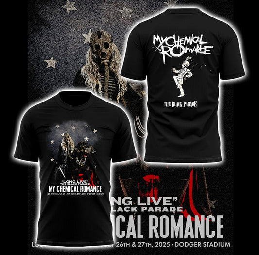Limited Edition “Long Live: The Black Parade Tour 2025 x LA” Tshirt