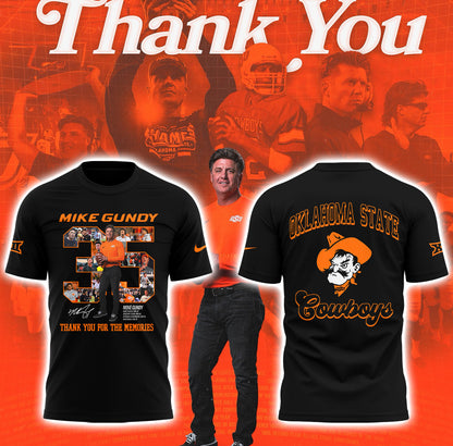 Limited Edition OSU FB Thank You For The Memories, Coach Mike Gundy T-Shirt-PA092425011