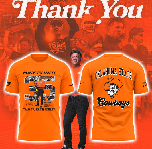 Limited Edition OSU FB Thank You For The Memories, Coach Mike Gundy TShirt-PA092425015