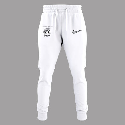 Limited Edition Ducks Football “The Duck” White Hoodie-PA092525005