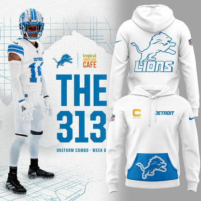 D.Lions 2024 Limited "The 313" White Hoodie