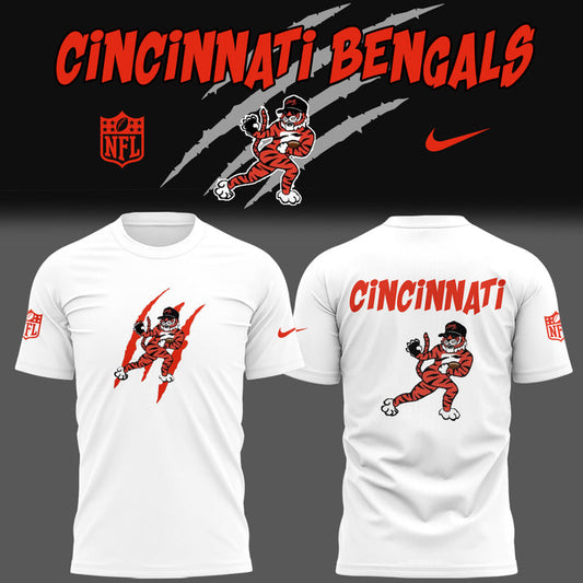 Limited Edition Bengals Football New Logo White TShirt