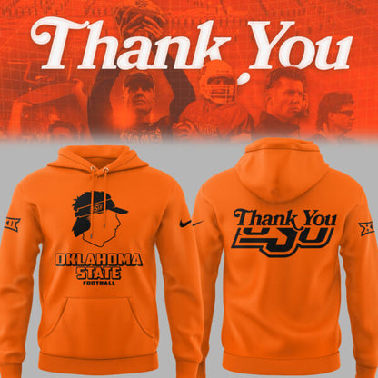 Limited Edition OSU FB Thank You For The Memories, Coach Mike Gundy Hoodie-PU25092404