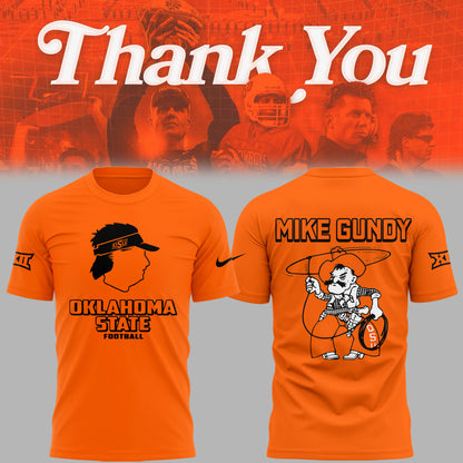 Limited Edition OSU FB Thank You For The Memories, Coach Mike Gundy T-Shirt-PU25092460