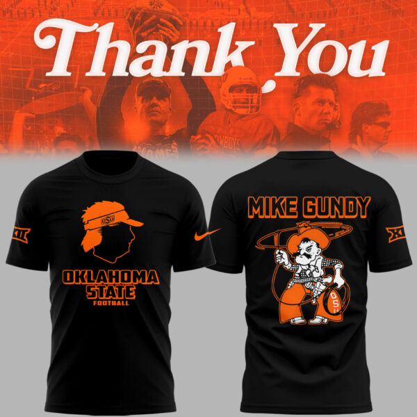Limited Edition OSU FB Thank You For The Memories, Coach Mike Gundy T-Shirt-PU25092462
