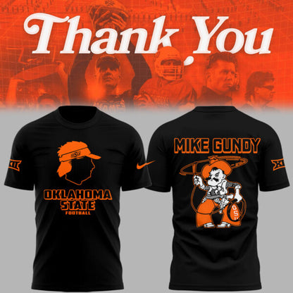 Limited Edition OSU FB Thank You For The Memories, Coach Mike Gundy T-Shirt-PU25092462