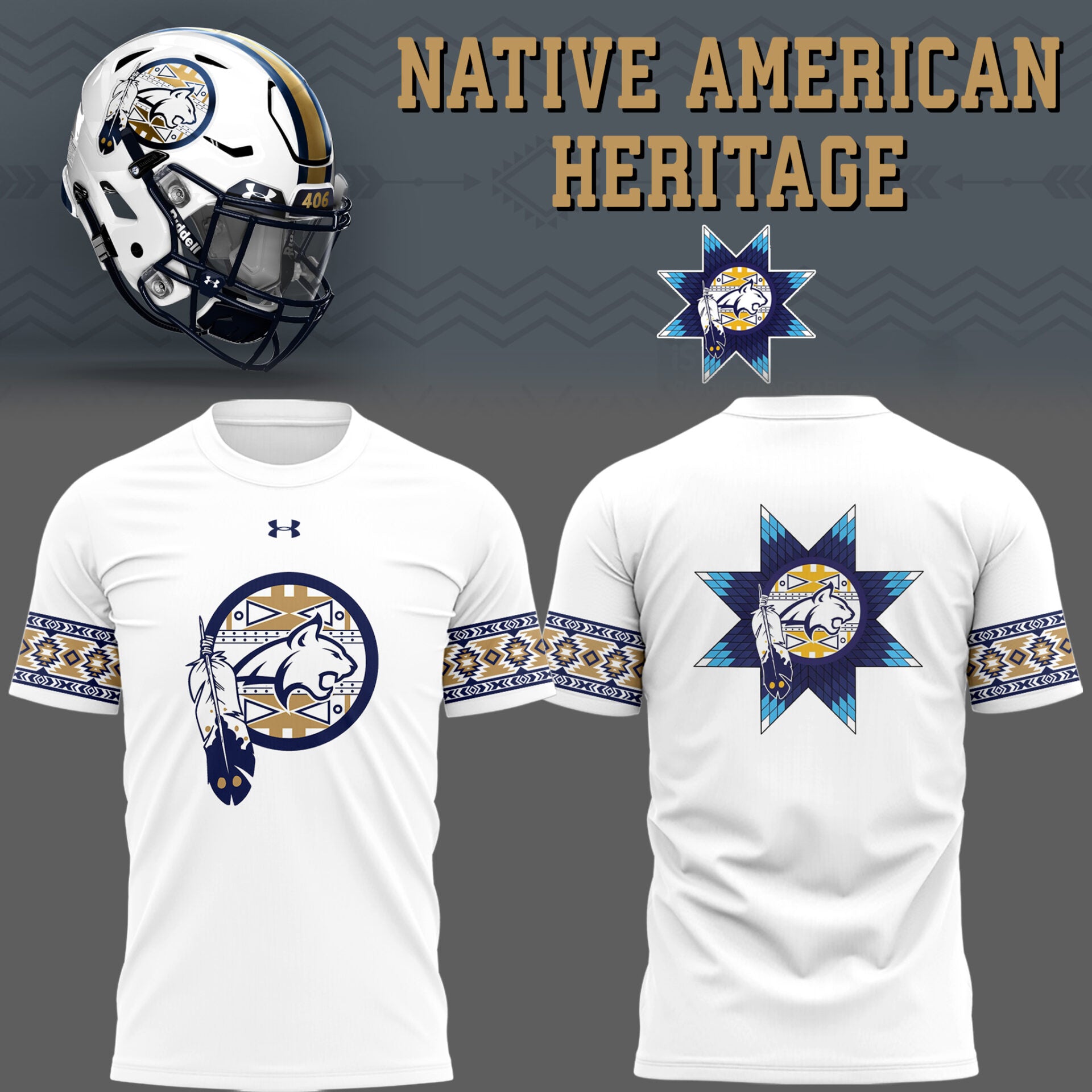 Limited Edition Montana State Football Native American Heritage Month TShirt-PU25102311