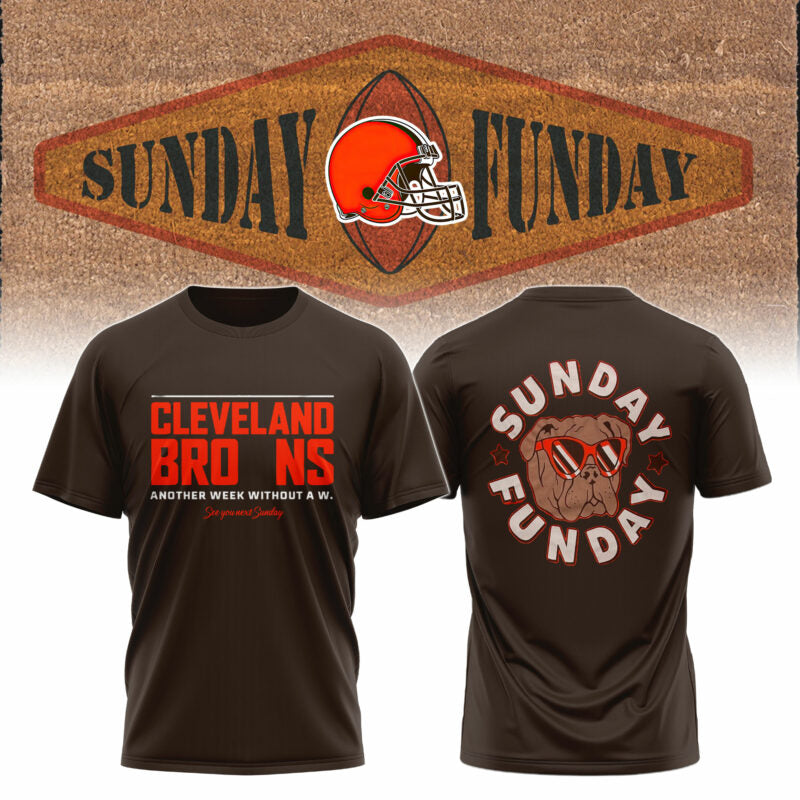 Cleveland Browns Sunday Funday Bulldog Tshirt