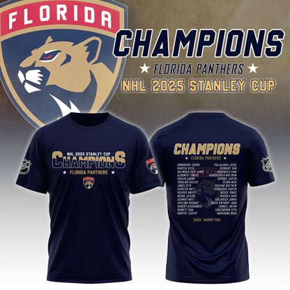 Florida Panthers T-Shirt Champions Stanley Cup Final 2025
